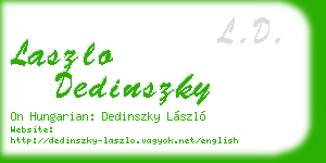 laszlo dedinszky business card